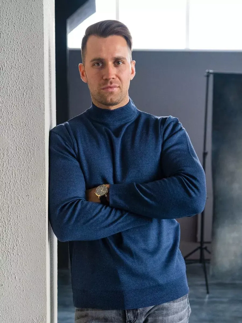 Джемпер Турция тонкий теплый с горлом