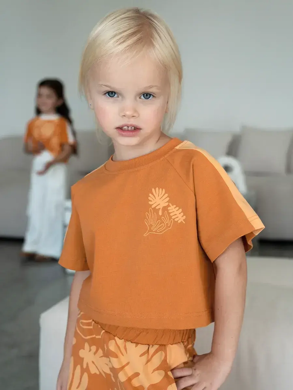 Костюм для девочки, футболка и кюлоты