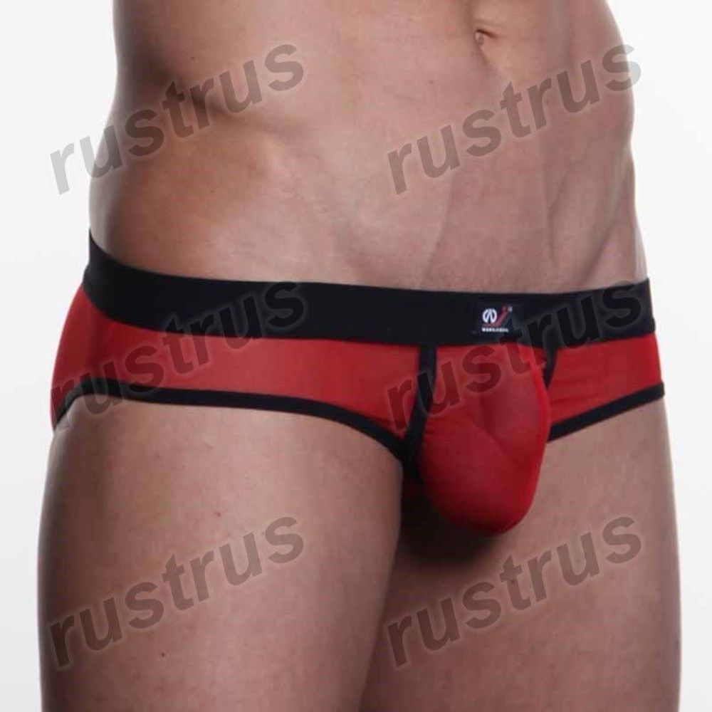 Мужские трусы брифы красные WANGJIANG WG00123