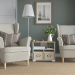 Журнальный стол - IKEA ИКЕА SKRUVBY, 60х60х50см, белый/светло-коричневый