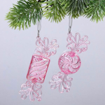 Подвеска "Сказочная сладость" 3,8*10,6 см (набор 2 шт), Розовый (Серпантин)