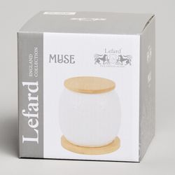 БАНКА LEFARD "MUSE" С ДЕР.КРЫШКОЙ НА ДЕР.ПОДСТАВКЕ 10*11,5 СМ 600 МЛ