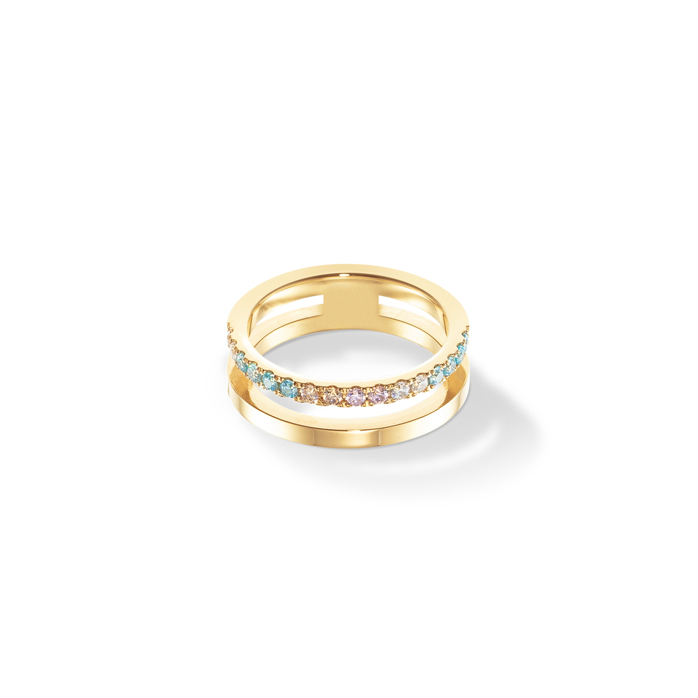 Кольцо Coeur de Lion Multicolour Pastel Gold 0136/40-1590 56