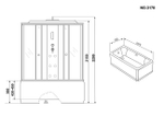 Душевая кабина Niagara Ultra NG-3170-01 (170х75х220) высокий поддон(56см),стекло матовое,4 места