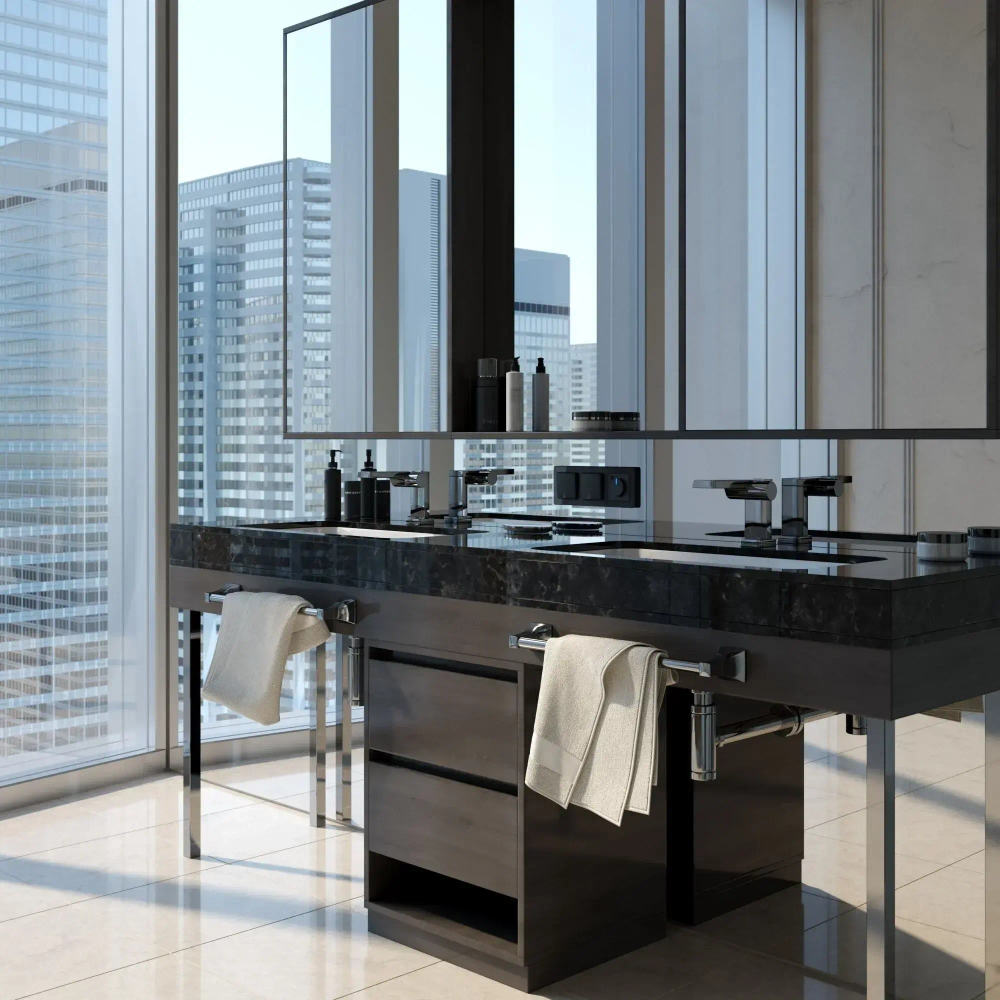 Рамка на 3 поста Acrylic (черный) W0032708