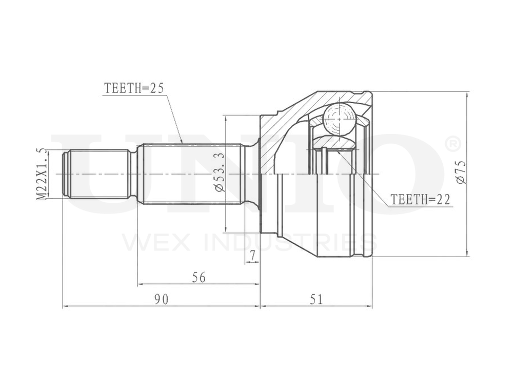 ШРУС внешний UNIO CVJ-20246