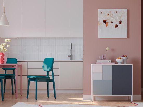 Стул с обивкой saga, рогожка, сине-зеленый