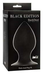 Большая анальная пробка на присоске Thick Anal Plug XL (13 см , черный) (Цвет: черный)