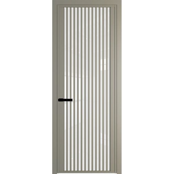 Алюминиевая дверь 3AGP никель матовый стекло белый триплекс