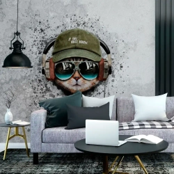 Флизелиновые фотообои на стену Обоюшкины "Кот" 306х280 (ШхВ)