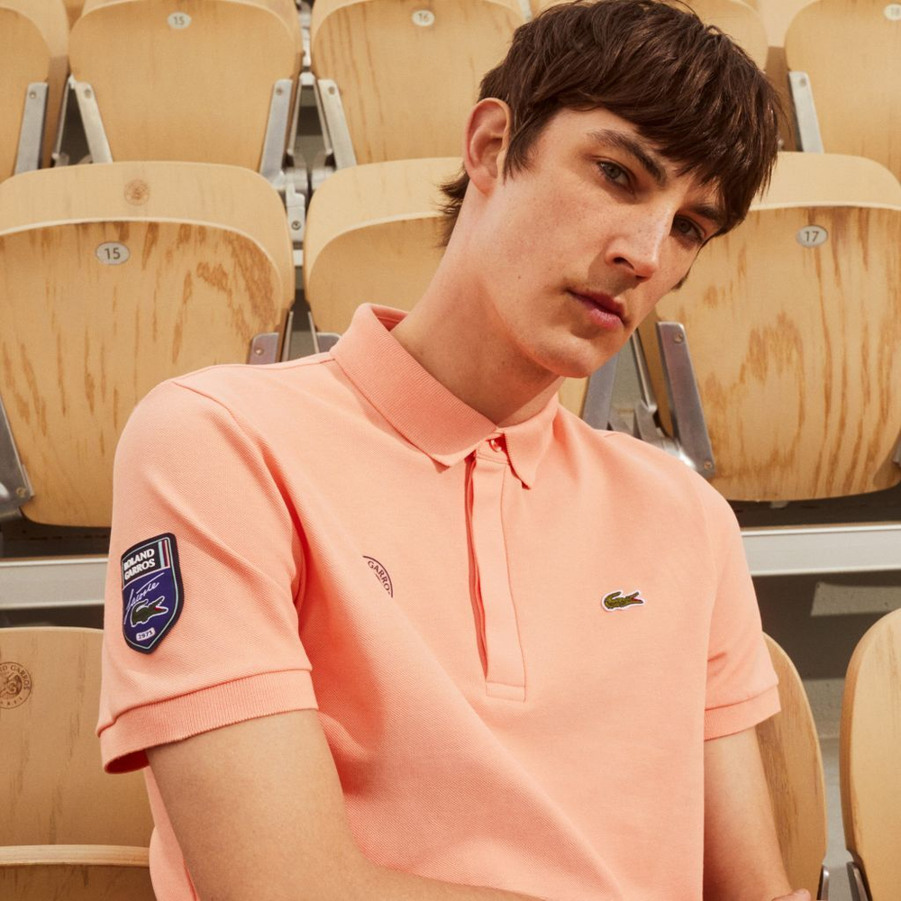 Мужское теннисное поло Lacoste Roland Garros Men Polo - coral