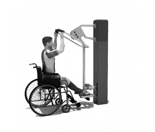 Тяга вниз - уличный тренажер для инвалидов