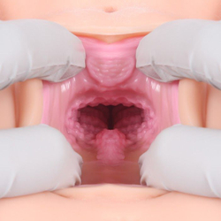 Телесный мастурбатор Victoria с двойным слоем материала