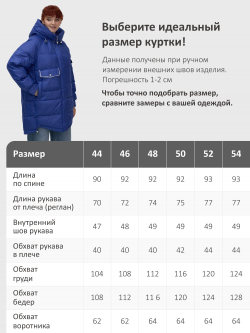 Куртка зимняя женская с капюшоном модная синего цвета 7341S