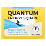 Quantum Energy Square, тёмный шоколад с арахисовой пастой, 8 энергетических батончиков по 48 г (1,69 унции)
