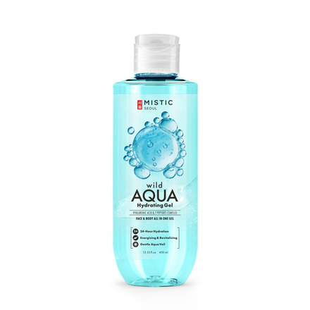 MISTIC Wild Aqua Hydrating Gel Увлажняющий Гель "Родниковая Вода" c комплексом гиалуроновых кислот и пептидов 400мл