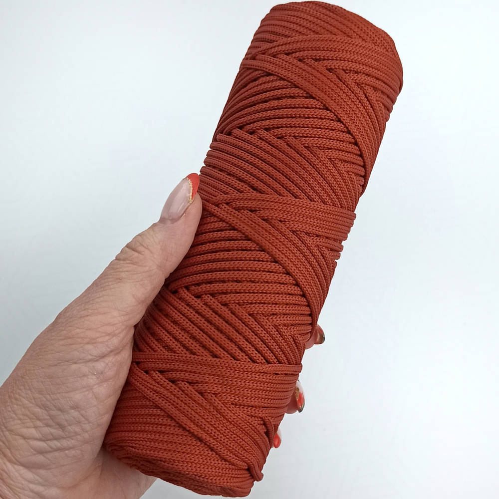 Полиэфирный шнур круглый 3 мм Терракот