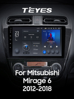 Teyes X1 9" для Mitsubishi Mirage 6 2012-2018