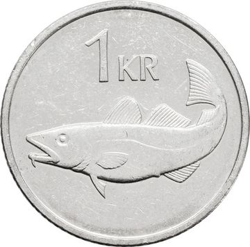 1 крона 1989-2011 Исландия
