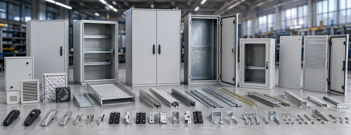 Электротехнические шкафы, комплектующие