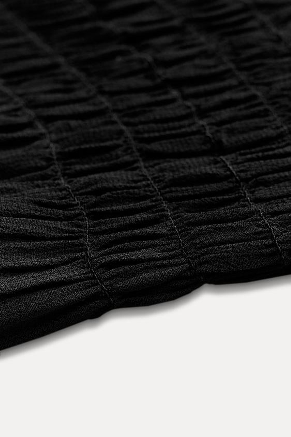 ZARA ТОП С НЕОБРАБОТАННЫМИ КРОМКАМИ — ZW COLLECTION, ЧЕРНЫЙ