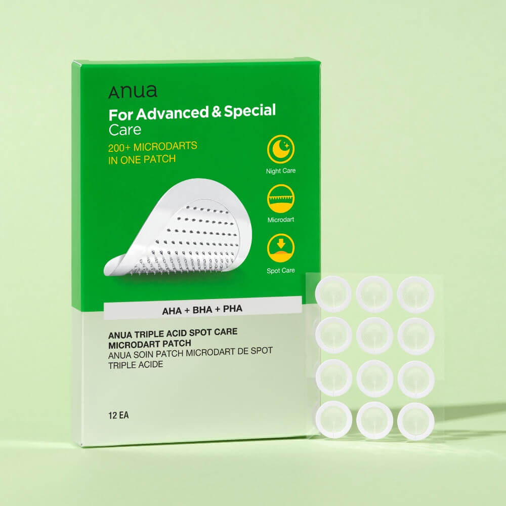 Anua Игольчатые точечные патчи с кислотами против воспалений  Triple Acid Spot Care Microdart Patch