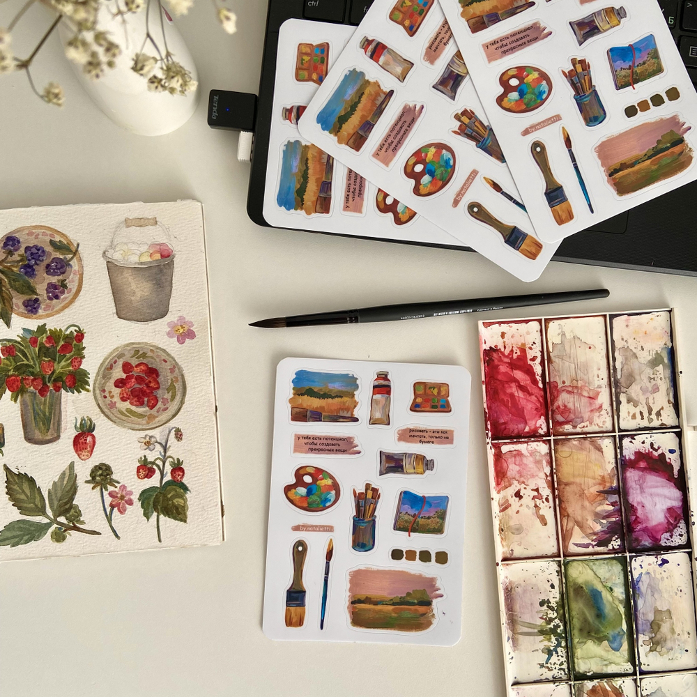 стикерпак «заметки художника»