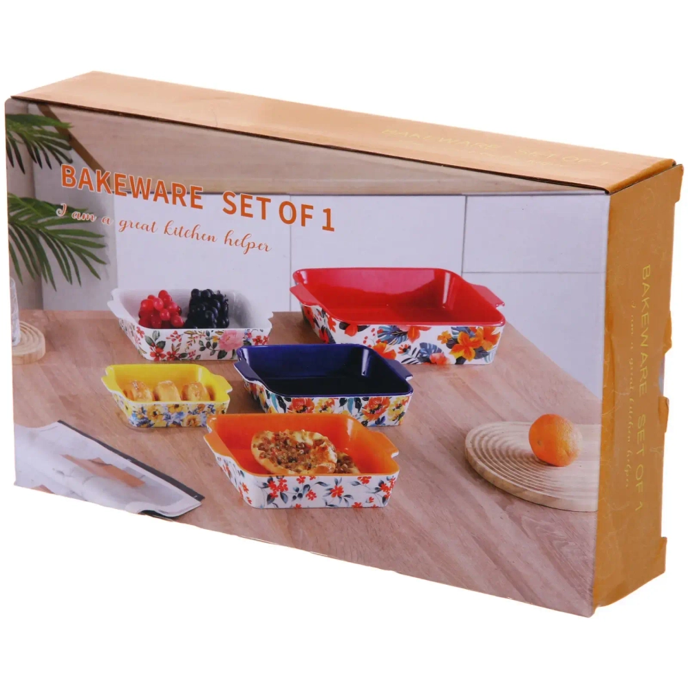 Форма керамическая для запекания «Пионы» 0,8л 22*13*4,5см