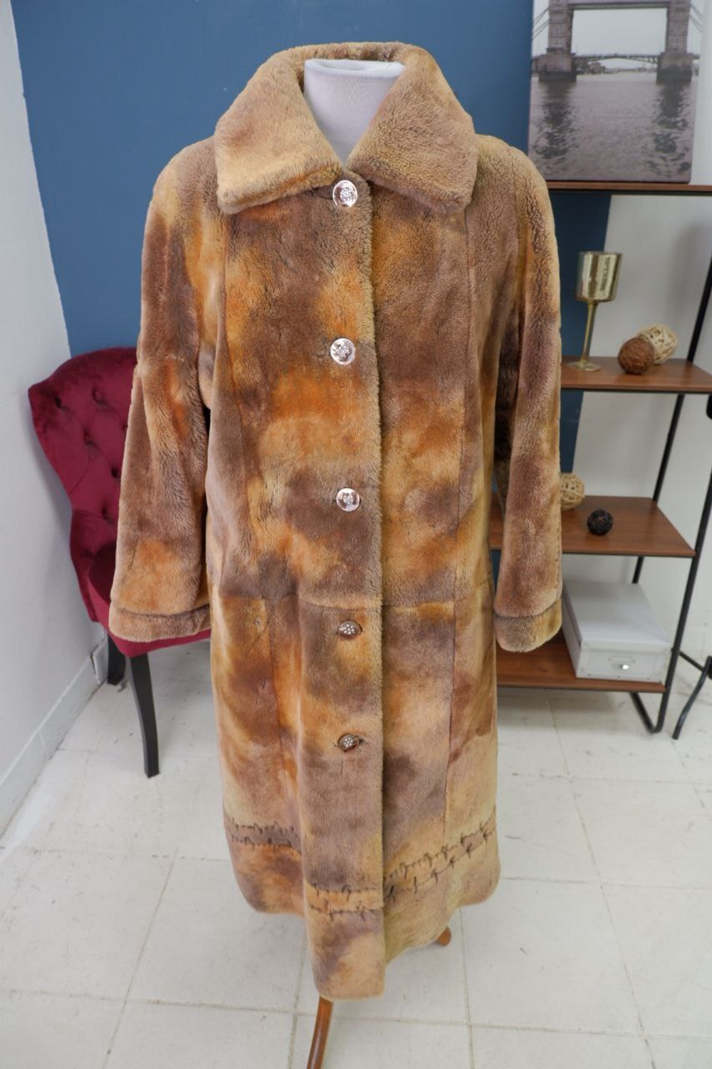 Шуба Vincenzo Grossi натуральная 46 размер