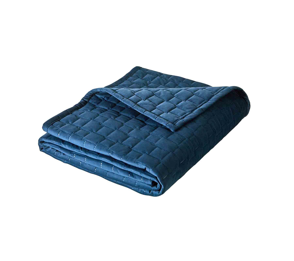 Покрывало 180х260 Blanc des Vosges Spirit Indigo синее