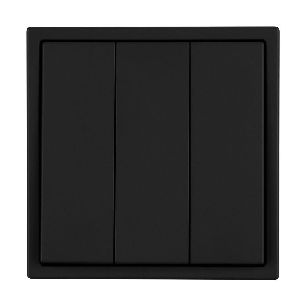 Механизм выключателя трехклавишный непроходной SWT-NOBE-MK03-SFPL-BK (230V, 10A) (Arlight, Черный оникс) 061796