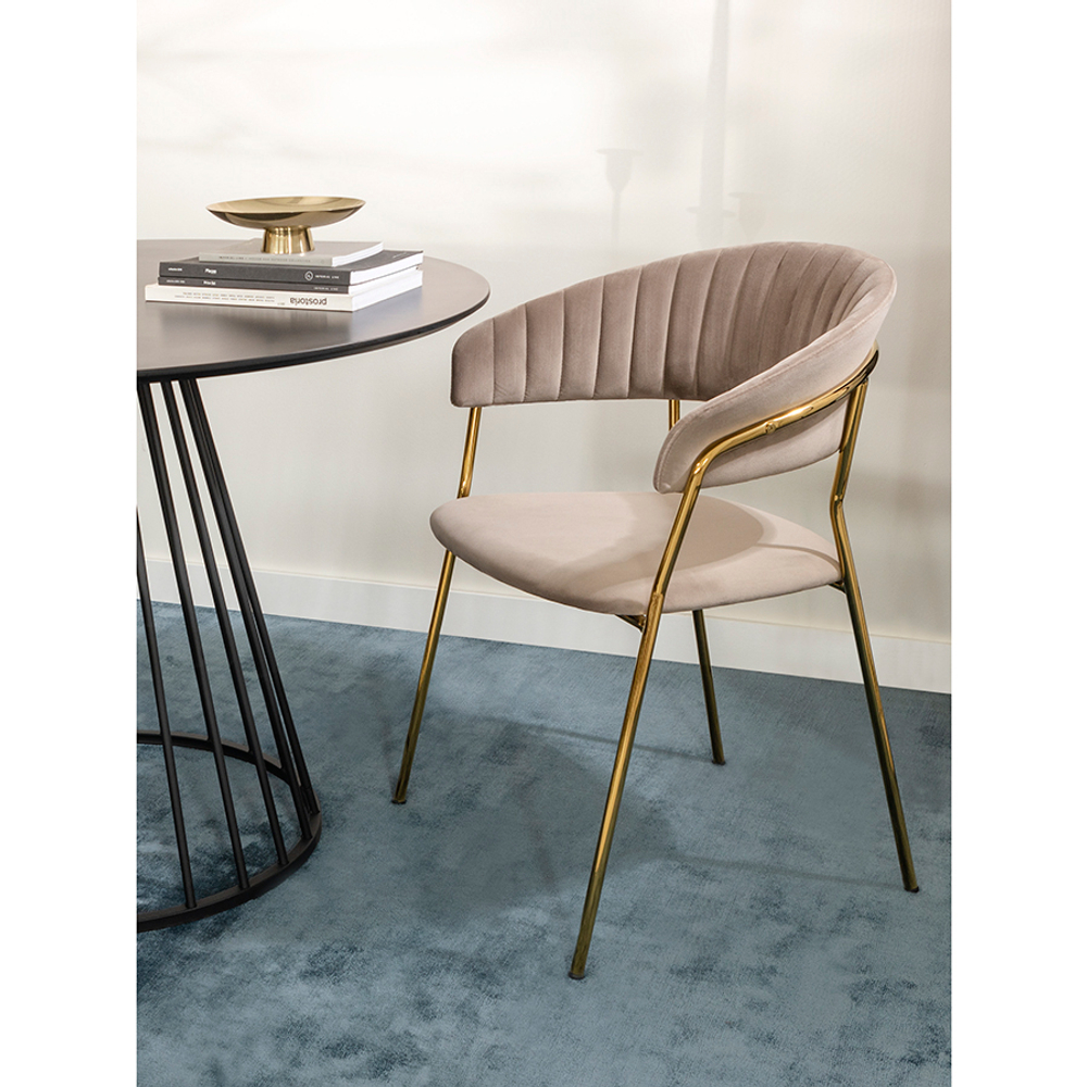 Стул stefany, велюр, серый