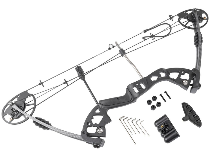 Лук блочный Stinger Comanche, 30-60 lbs/13,6-27,2 кг, алюминий, карбон (SG-BOW-M-60-BLK)