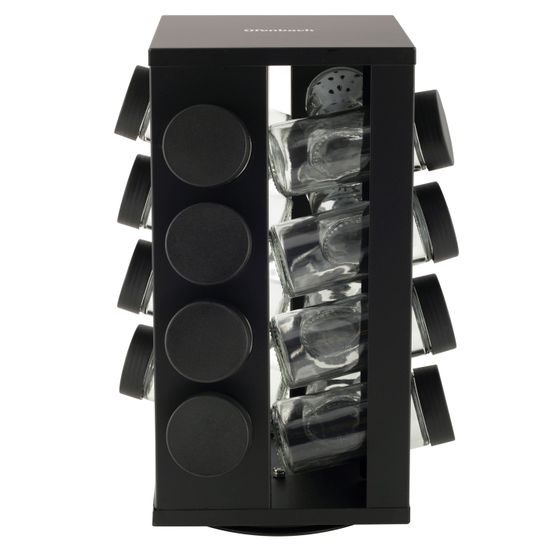 Набор ёмкостей для специй 16 шт. Ofenbach NB 101002 на квадратной подставке из нержавеющей стали