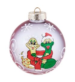 Элита НФШ-1709/1 Ел.украшение Шар «Парочка змей» 85 мм