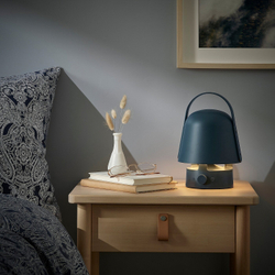IKEA VAPPEBY  (ИКЕА ВАППЕБЙ)  -  Лампа с bluetooth-динамиком, открытая/синяя