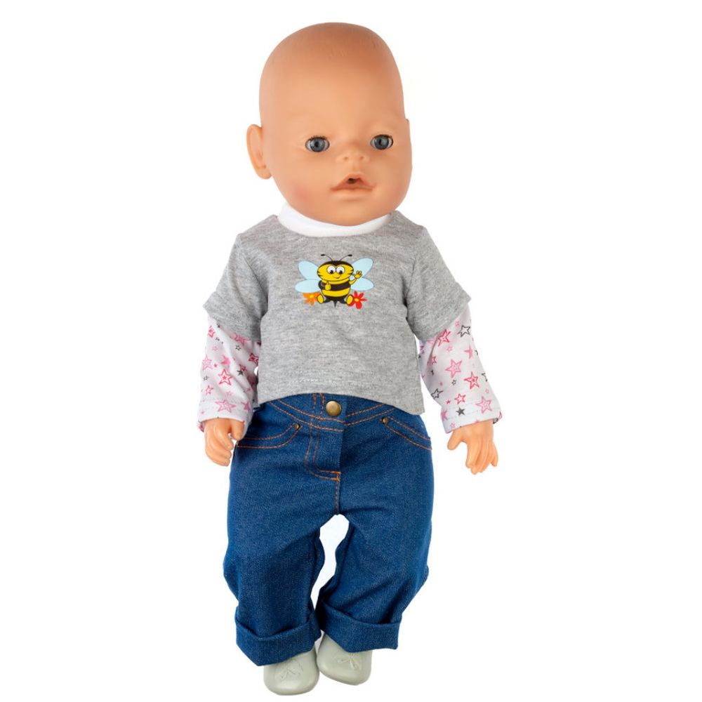 1_Комплект с джинсами для куклы Baby Born ростом 43 см (689)