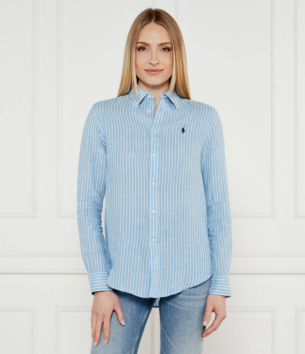 Льняная рубашка POLO RALPH LAUREN - голубой(211970691)