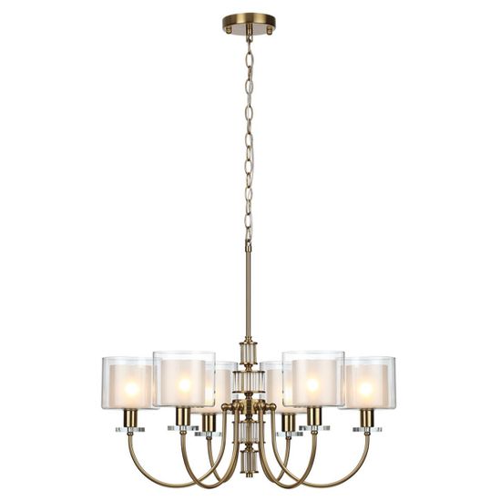 5088/6 CLASSIC ODL25 655 античная бронза/стекло Люстра E14 6*40W SAGA