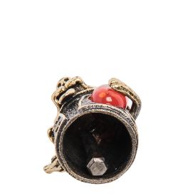 AM-1002 Фигурка «Колокольчик-Барбоскин» (латунь, янтарь)