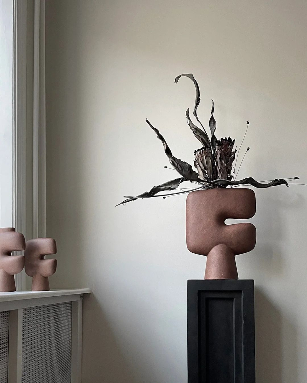 Ваза Tribal Vase, Medio - Terracotta