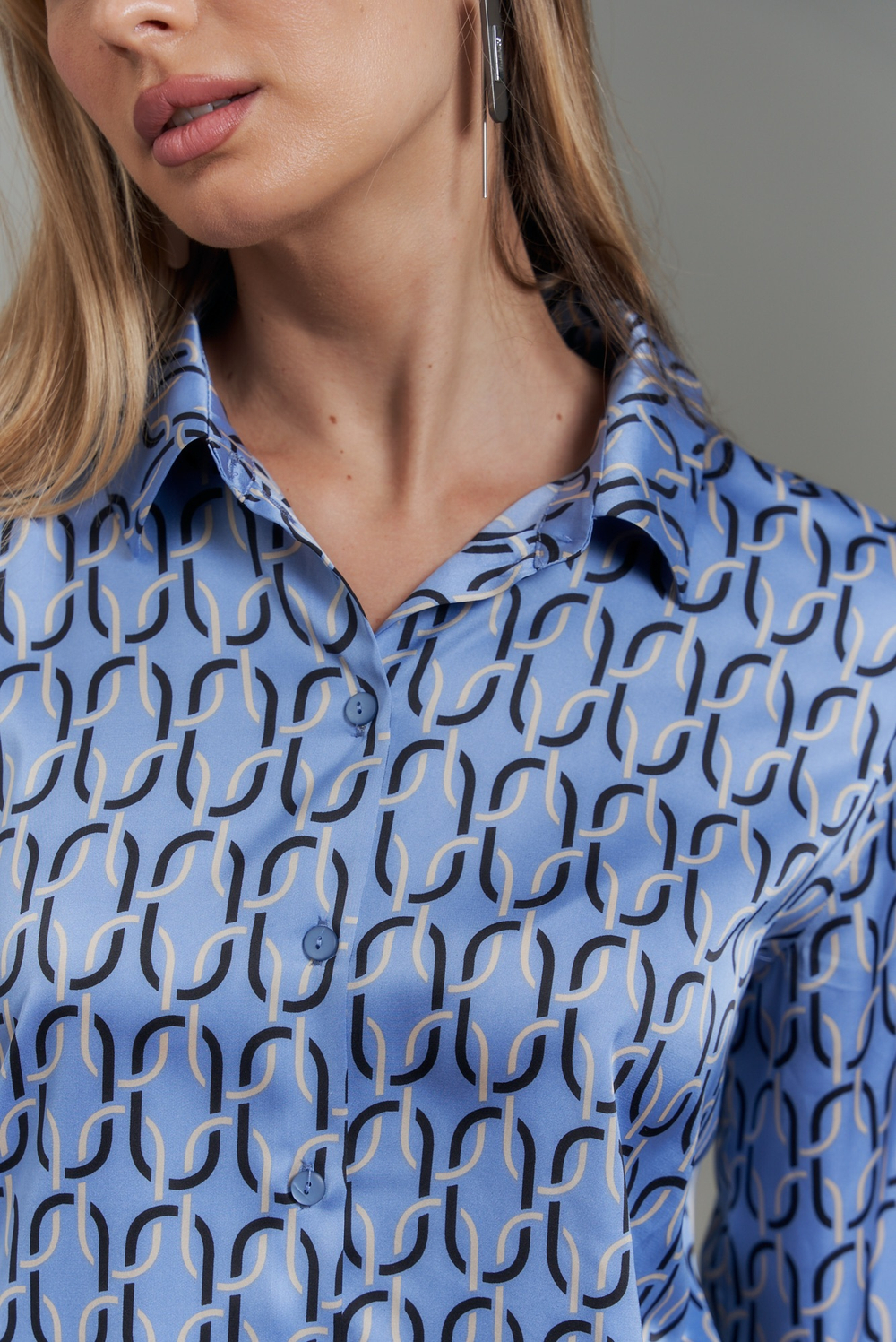 Блуза с геометрическим принтом Тамбовчанка