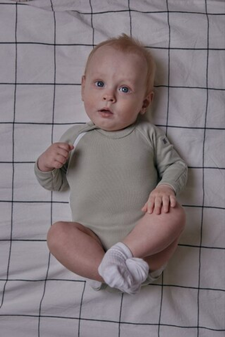 Боди на молнии с длинным рукавом Шалфей RinaAmari