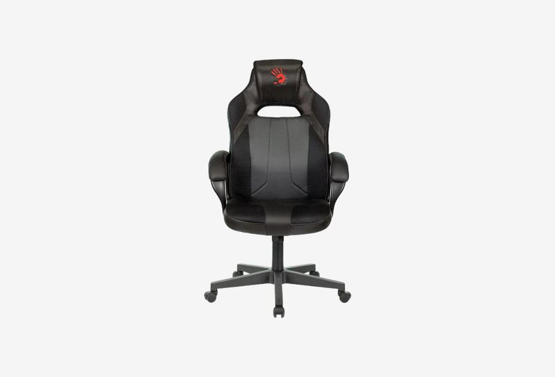 Кресло A4Tech экокожа, ткань черный 82x35x67GC-200