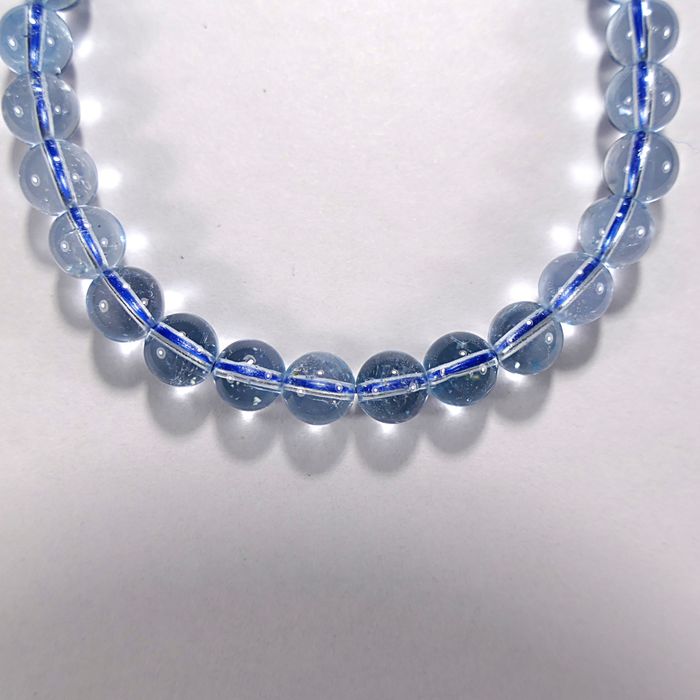 Бусина из топаза голубого термообработанного, класс А, шар гладкий 7 мм