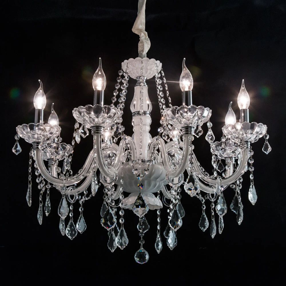 Citilux Финка CL353181 Люстра стеклянная подвесная Белая