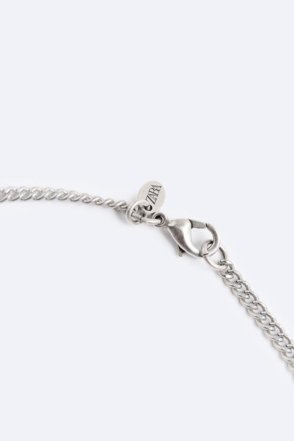 ZARA ЦЕПОЧКА С КОНТРАСТНОЙ ПОДВЕСКОЙ, СЕРЕБРИСТЫЙ