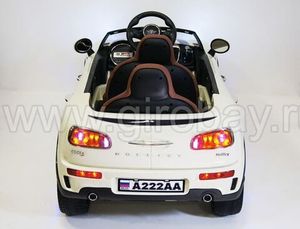 Детский электромобиль River Toys MiniCooper A222AA бежевый фото №5