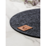 Салфетка столовая Серый 30х30 см, толщина 4 мм (чёрный)