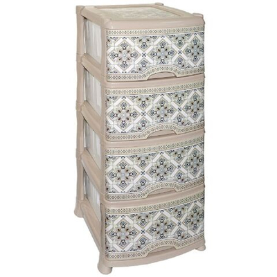 Комод 4 ящика, Мозаика, 39х47х95 см, латте, 0352/96, Violet